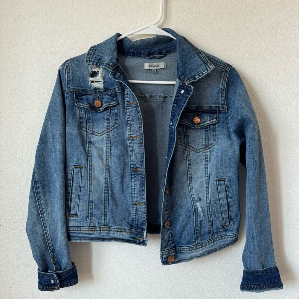Refuge Distressed Denim Jacket